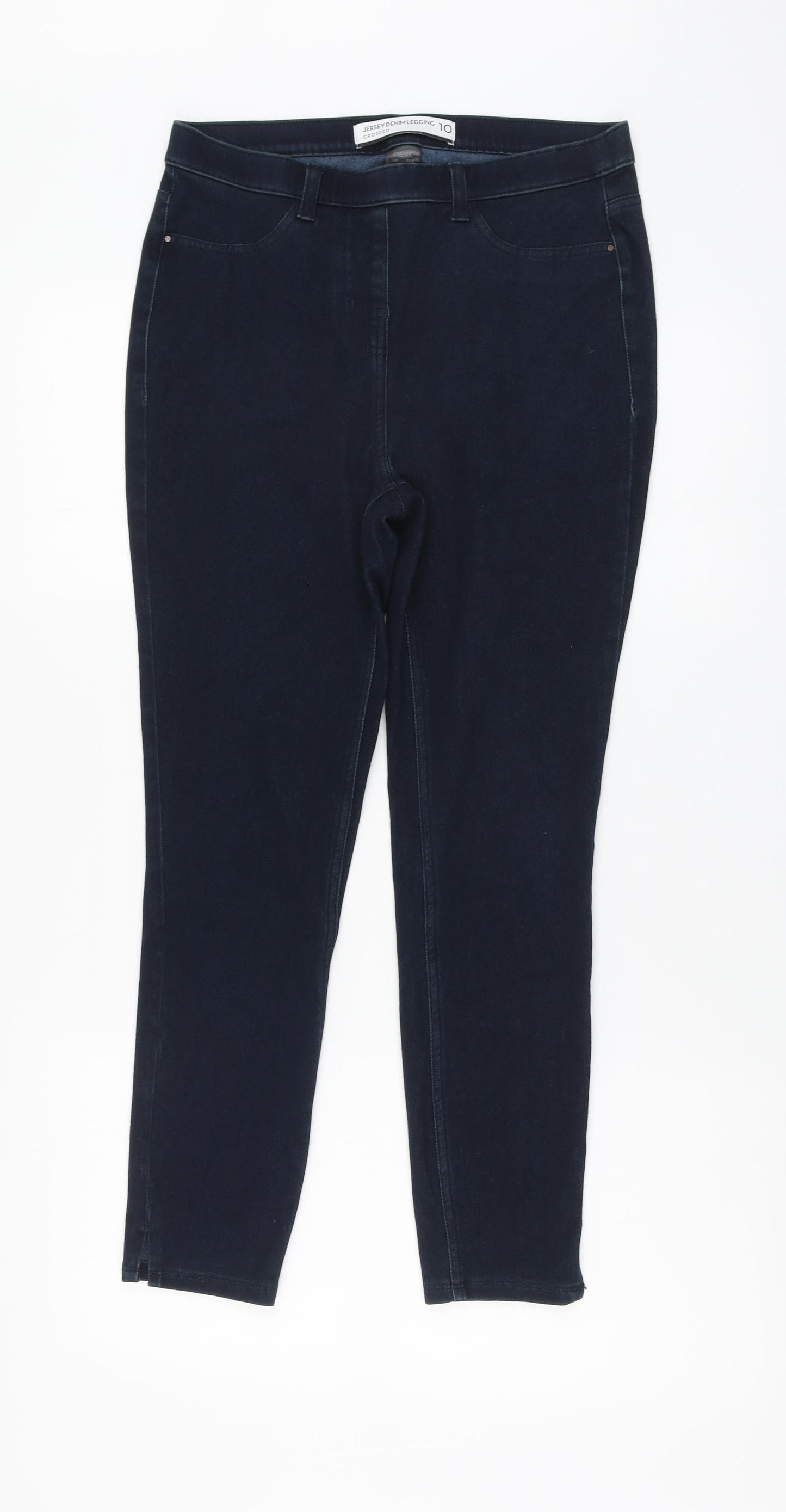 NEXT Womens Blue Cotton Jegging Leggings Size 10 L25 in