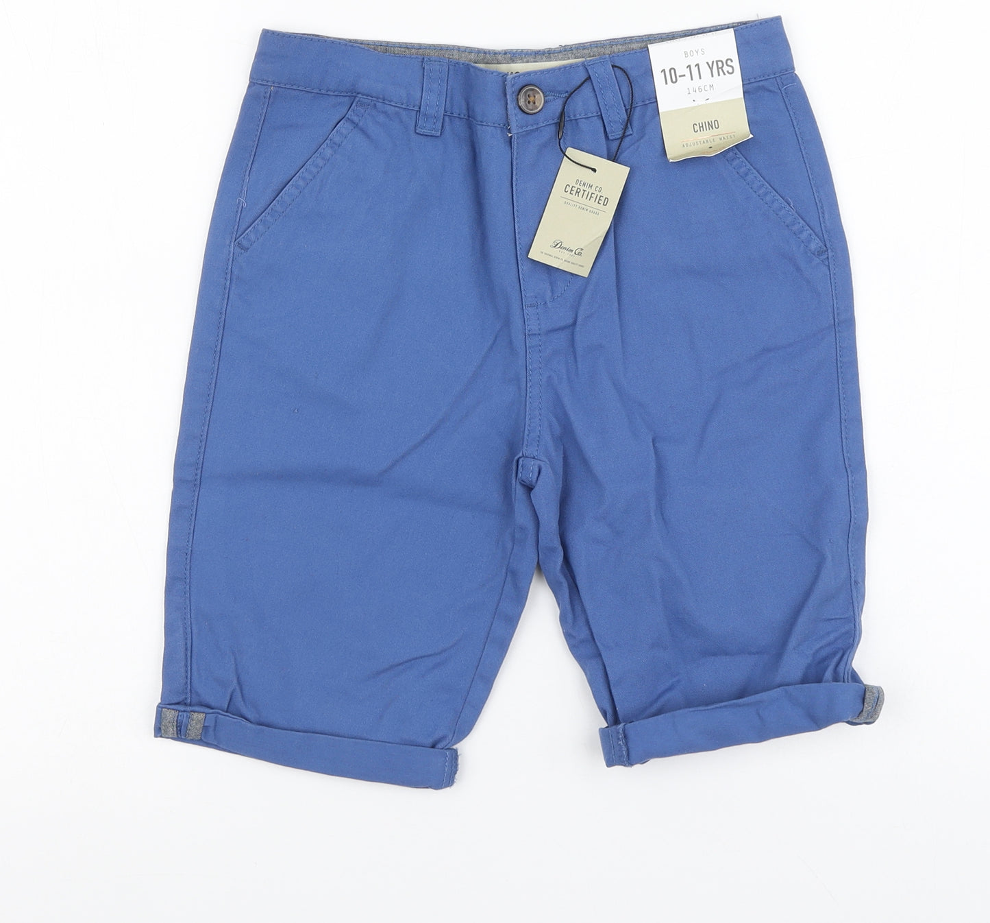 Primark Girls Beige Cotton Chino Shorts Size 10-11 Years Regular Zip