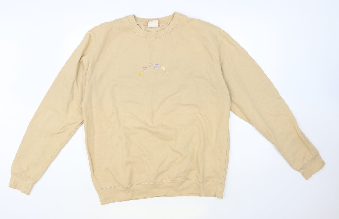 H&L Womens Beige Cotton Pullover Sweatshirt Size L Pullover - Harper
