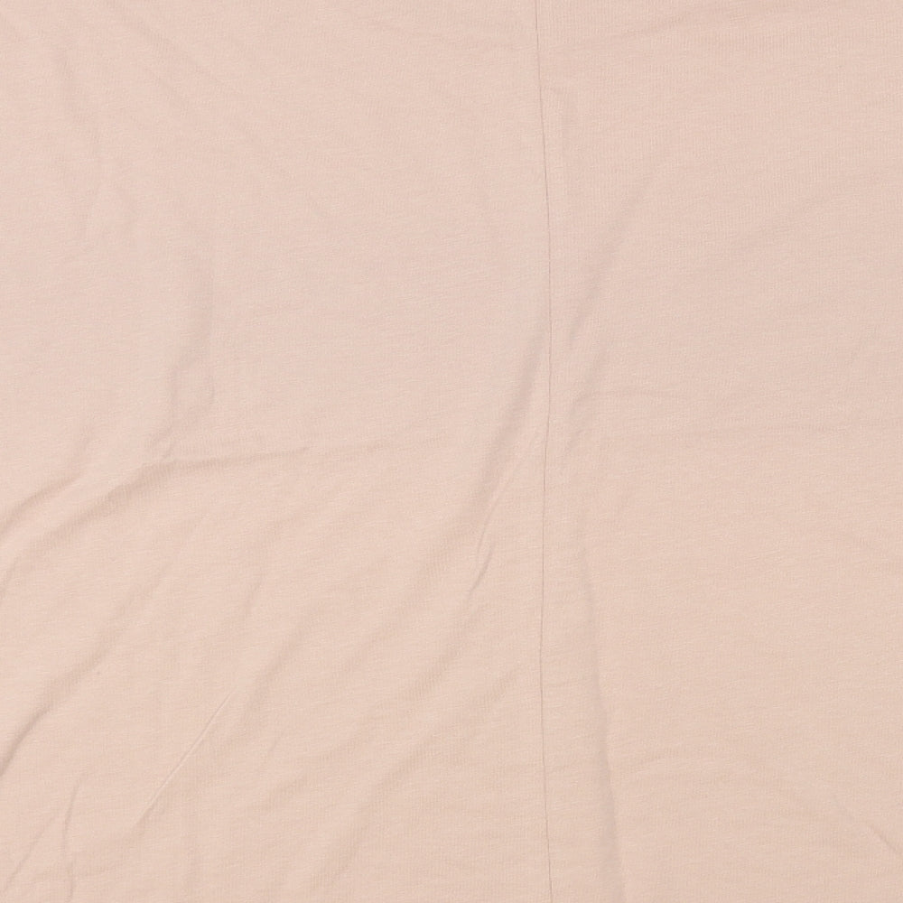 ASOS Womens Pink Cotton Basic T-Shirt Size 16 Crew Neck