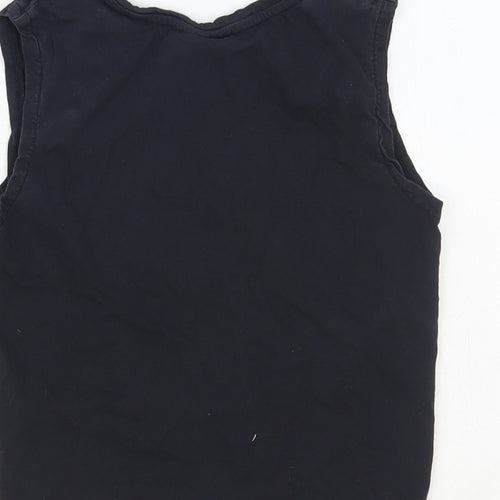 H&M Girls Black Cotton Basic Tank Size 4-5 Years Crew Neck Pullover - Sunset