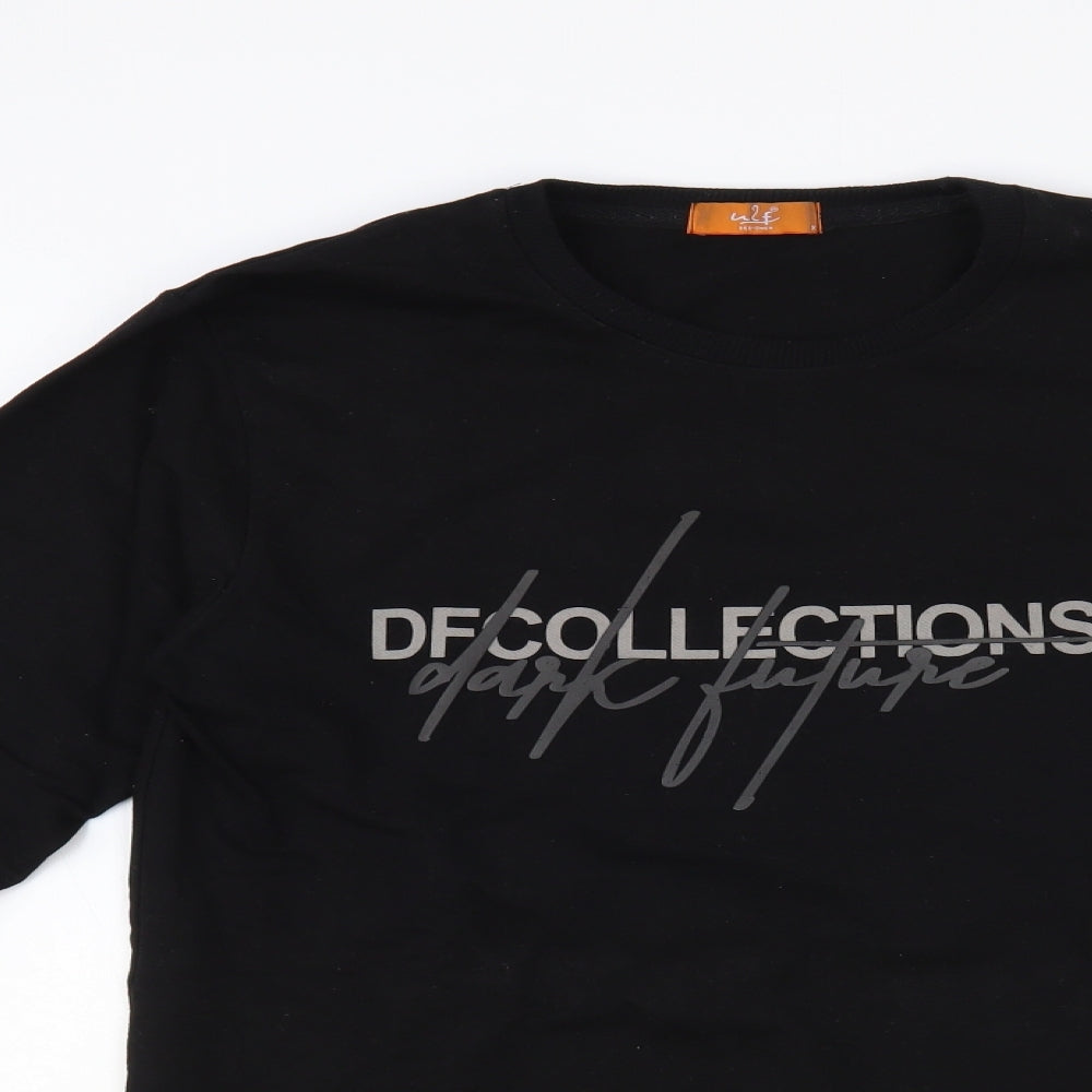 NLF Womens Black Cotton Tunic Sweatshirt Size L Pullover