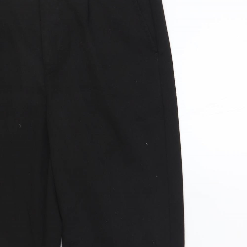 Dunnes Stores Boys Black Polyester Chino Trousers Size 11-12 Years Regular Hook & Loop - Schoolwear