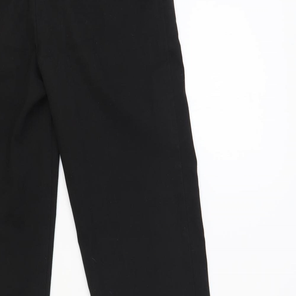 Dunnes Stores Boys Black Polyester Chino Trousers Size 11-12 Years Regular Hook & Loop - Schoolwear