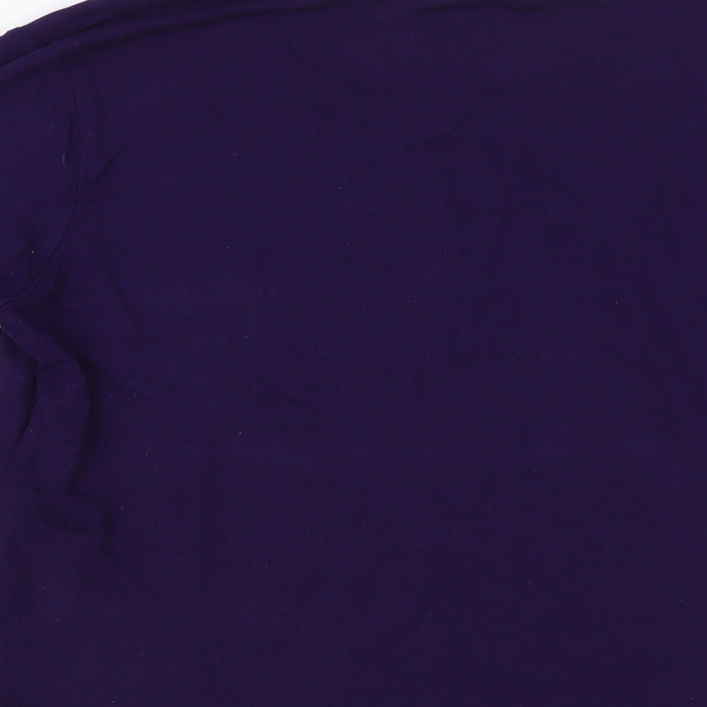 Windsmoor Womens Purple Viscose Basic T-Shirt Size S Round Neck