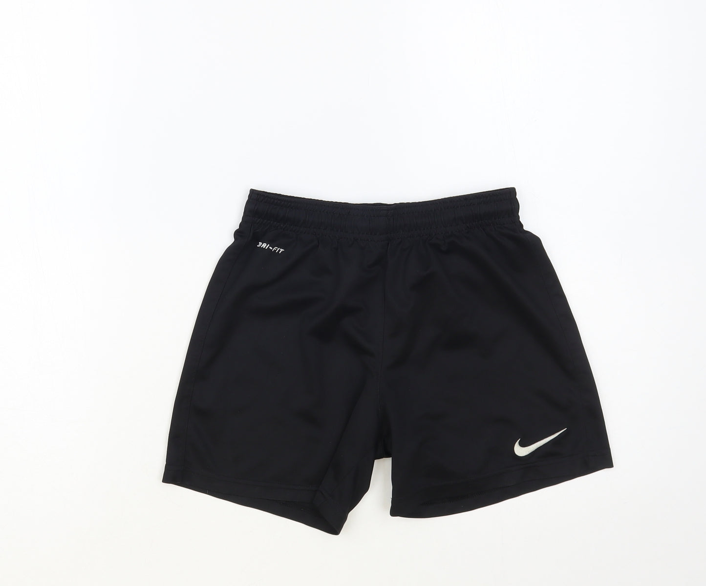 Nike Boys Black Polyester Sweat Shorts Size 8-9 Years Regular Drawstring