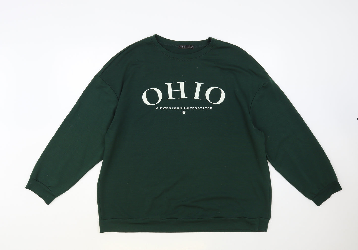 SheIn Womens Green Polyester Pullover Sweatshirt Size XL Pullover - Ohio