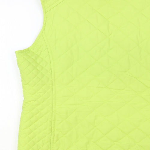 Dunnes Stores Womens Green Gilet Waistcoat Size 14 Zip