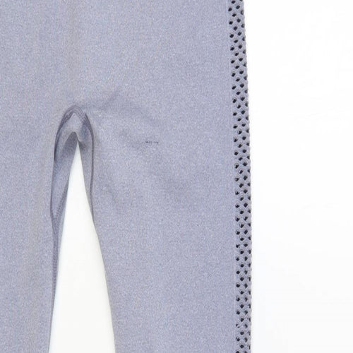 SheIn Womens Blue Striped Nylon Compression Leggings Size S L26 in Regular Pullover