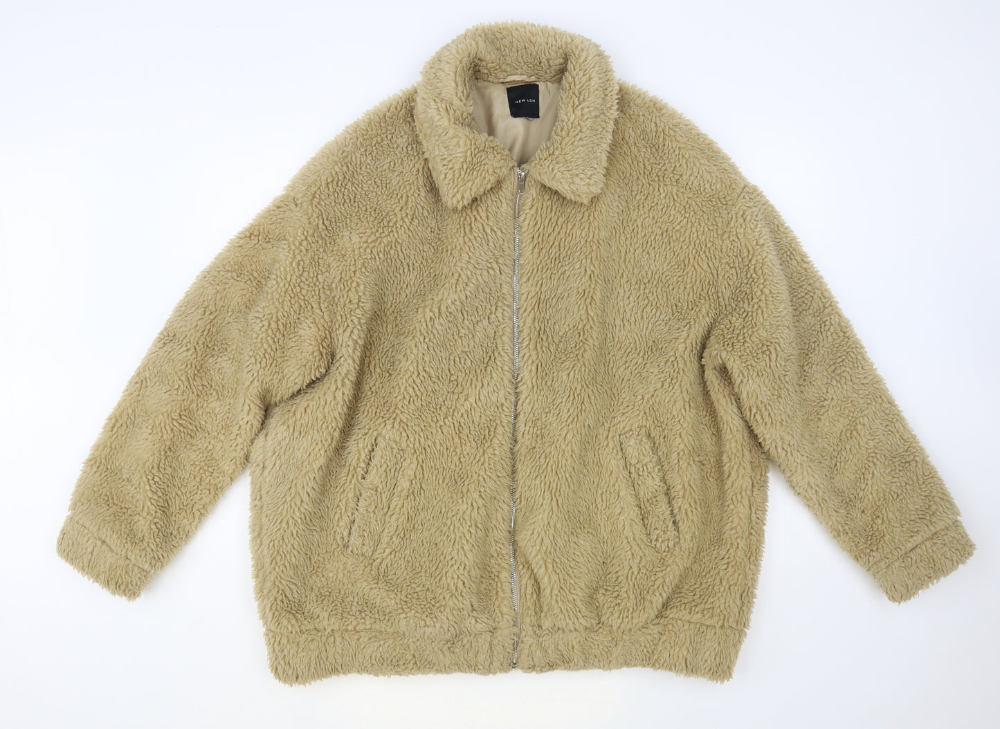 New Look Womens Beige Jacket Size 18 Zip