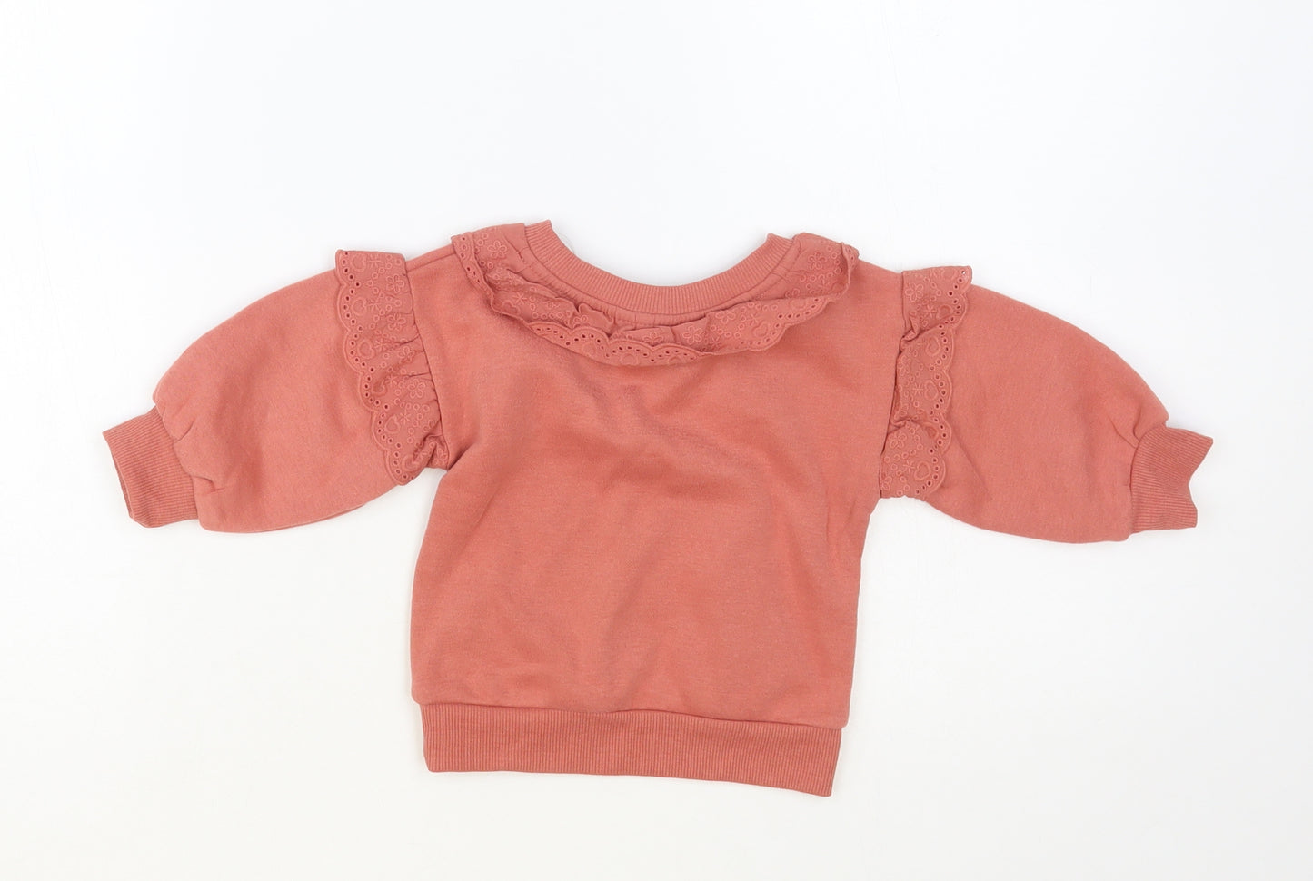Primark Baby Pink Cotton Pullover Jumper Size 9-12 Months Pullover