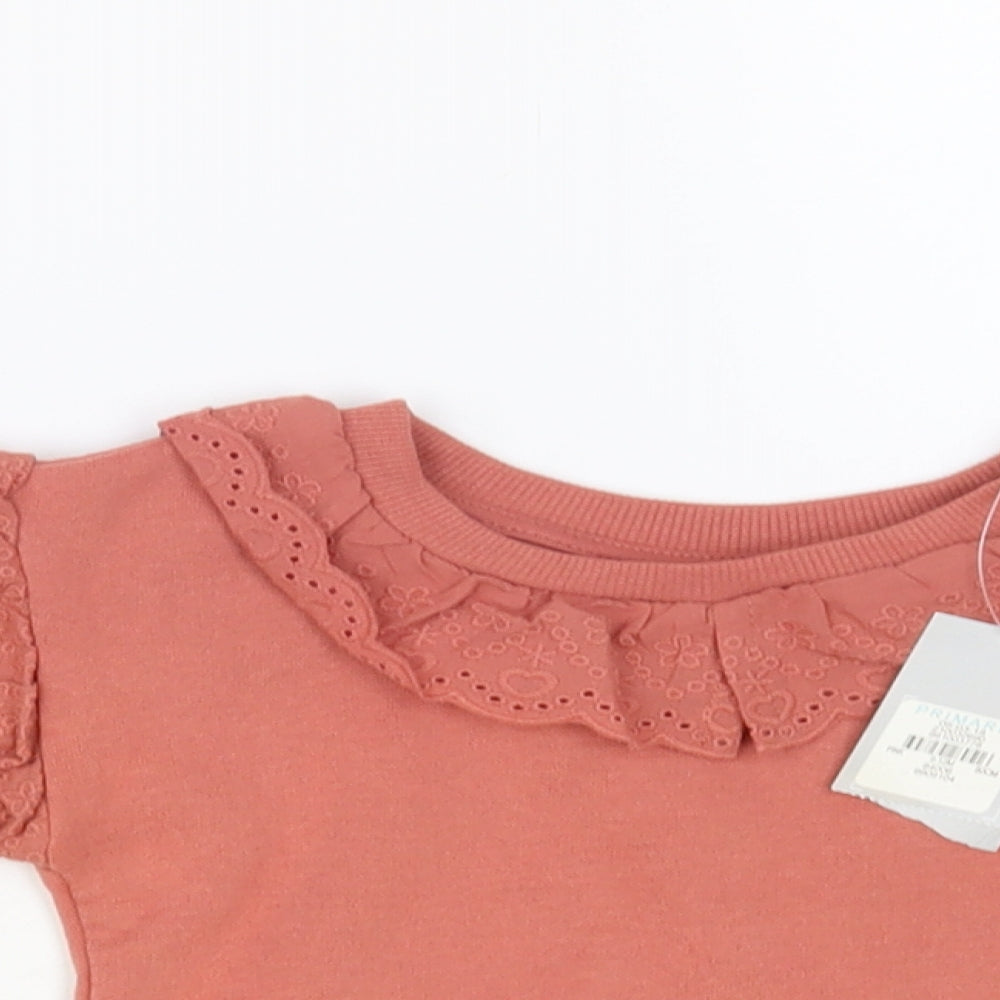Primark Baby Pink Cotton Pullover Jumper Size 9-12 Months Pullover