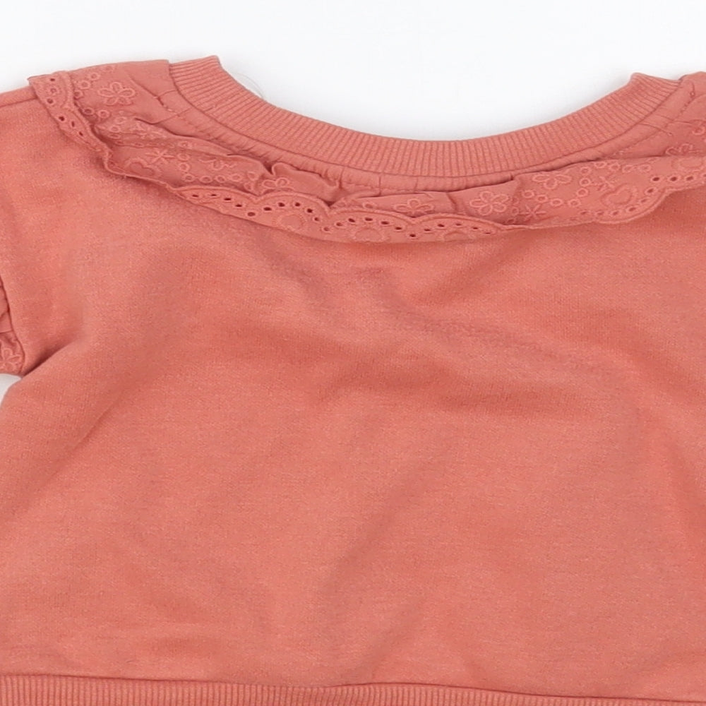 Primark Baby Pink Cotton Pullover Jumper Size 9-12 Months Pullover