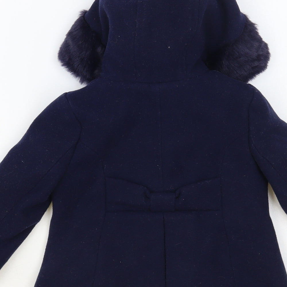 Dunnes Stores Baby Blue Pea Coat Coat Size 9-12 Months Button