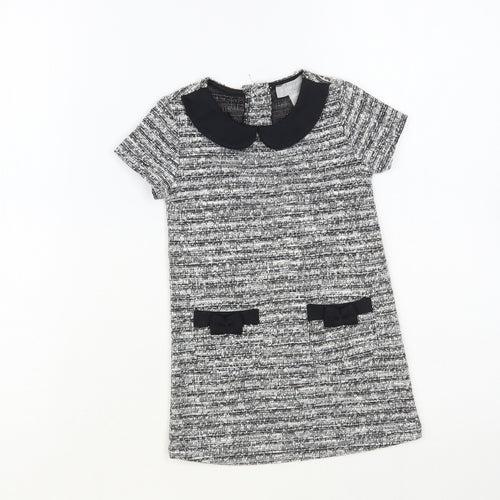 Primark Baby Grey Polyester A-Line Size 12-18 Months Collared Button