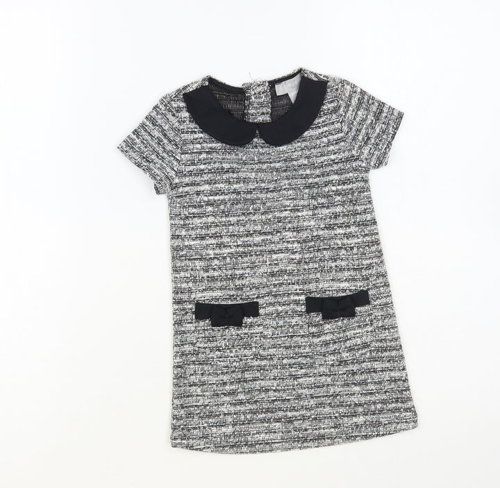 Primark Baby Grey Polyester A-Line Size 12-18 Months Collared Button