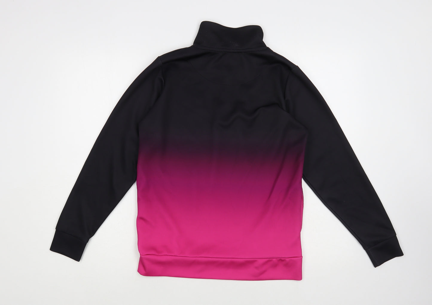 Illusive Boys Black Colourblock Polyester Pullover Sweatshirt Size 13-14 Years Zip
