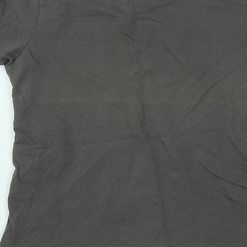 George Boys Grey Cotton Basic T-Shirt Size 5-6 Years Round Neck - Limited Edition