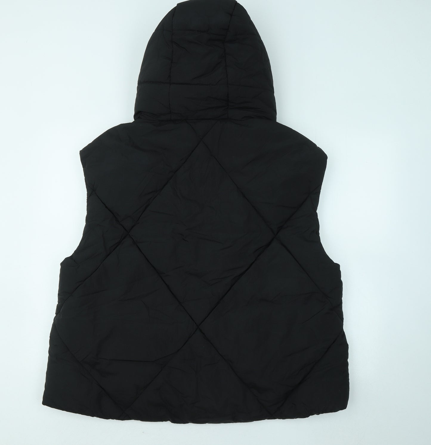 George Womens Black Gilet Coat Size 16 Zip