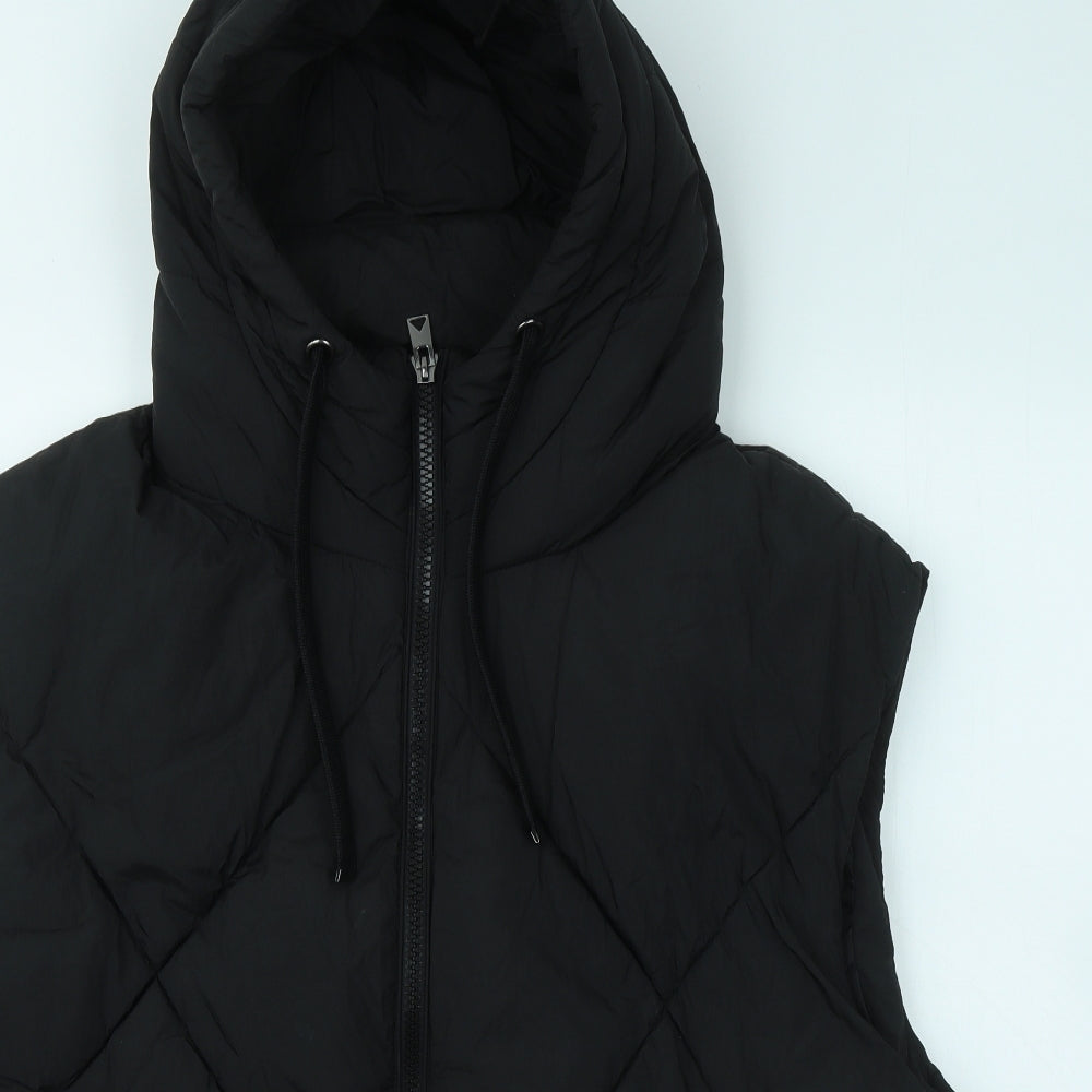 George Womens Black Gilet Coat Size 16 Zip