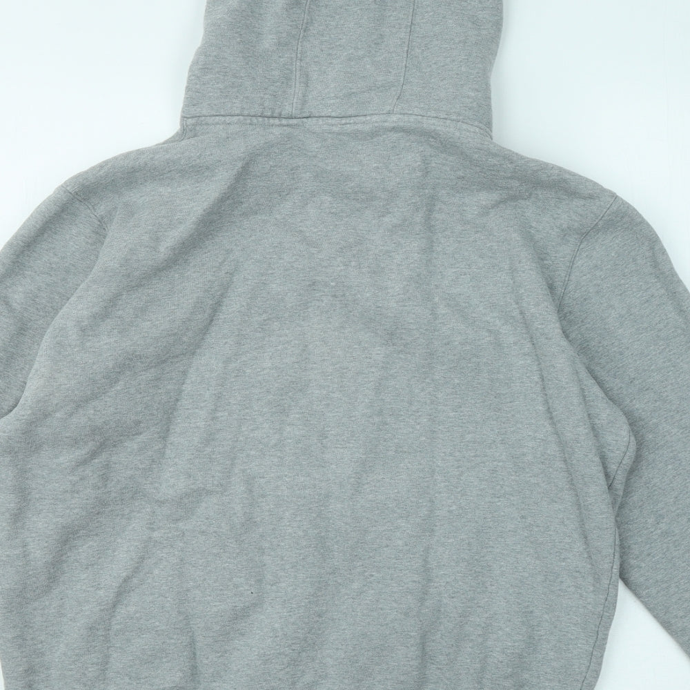 Champion Mens Grey Cotton Pullover Hoodie Size L