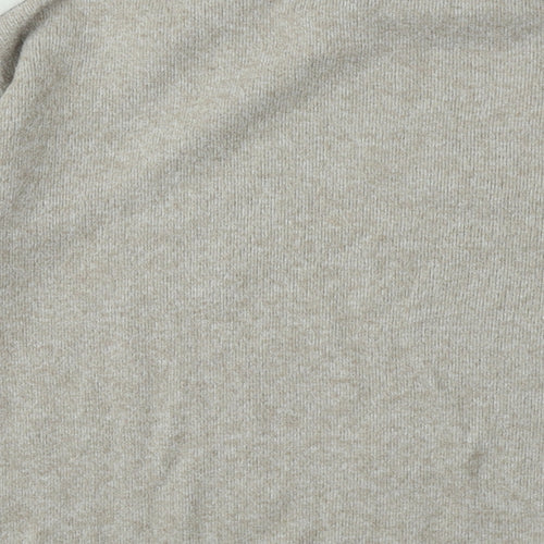 F&F Womens Beige Round Neck Polyester Pullover Jumper Size 14