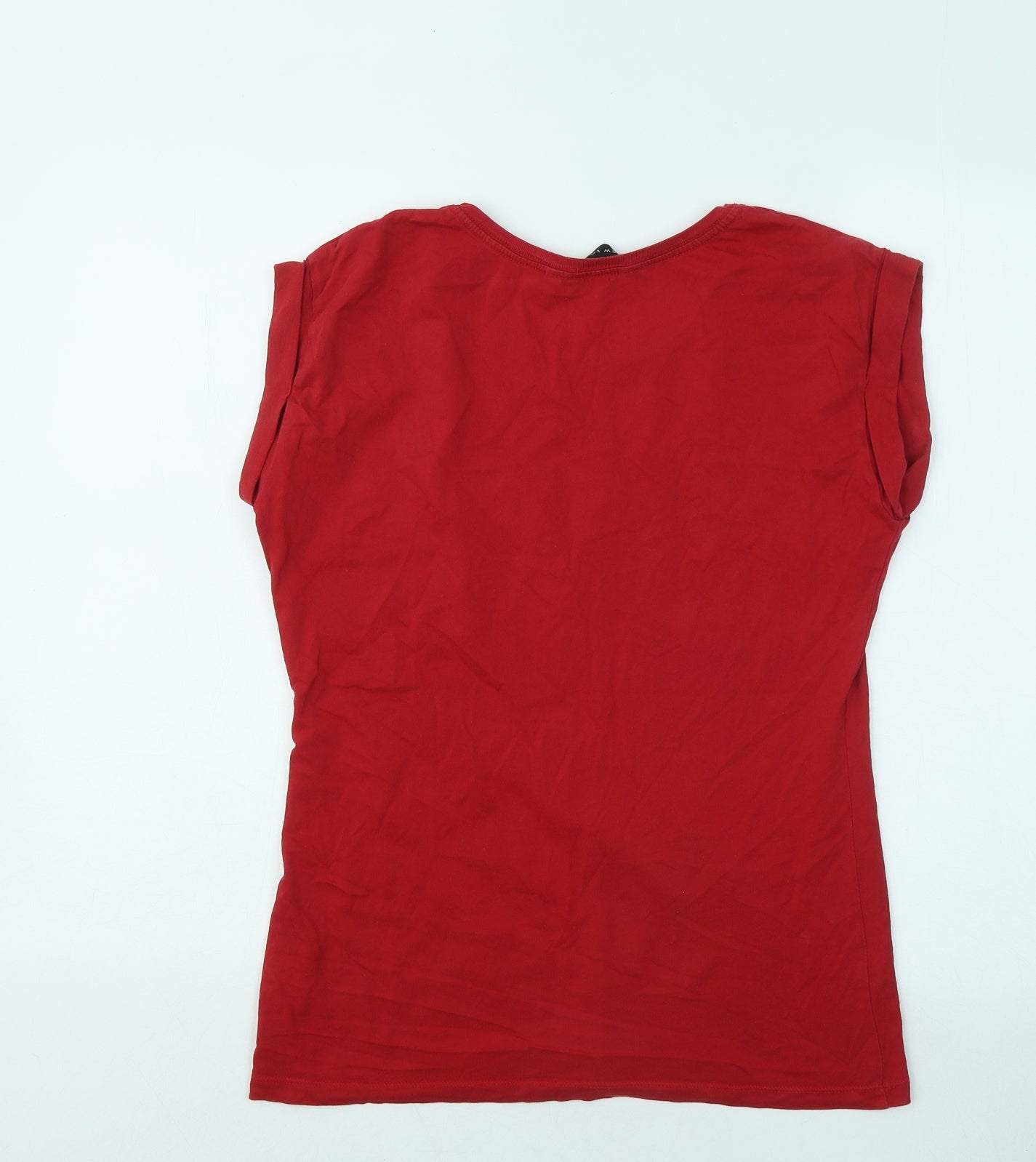 New Look Womens Red Cotton Basic T-Shirt Size 10 Round Neck - Coca Cola