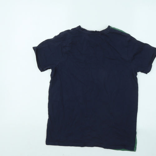 George Boys Multicoloured Colourblock Cotton Basic T-Shirt Size 11-12 Years Round Neck