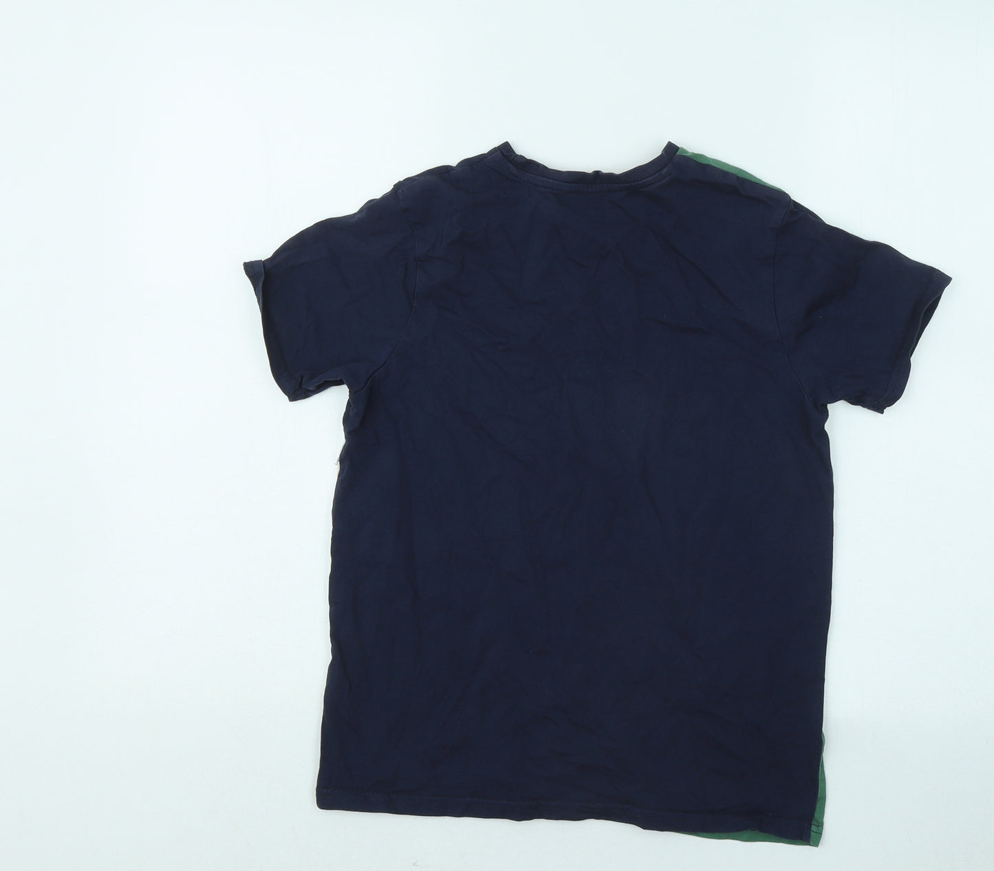 George Boys Multicoloured Colourblock Cotton Basic T-Shirt Size 11-12 Years Round Neck