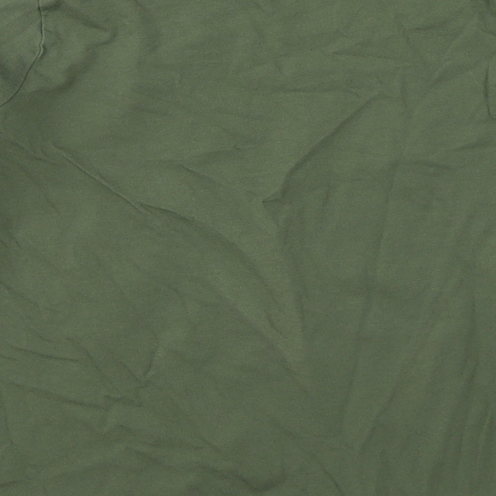 F&F Boys Green Cotton Basic T-Shirt Size 9-10 Years Round Neck - I Paused My Game To Be Here