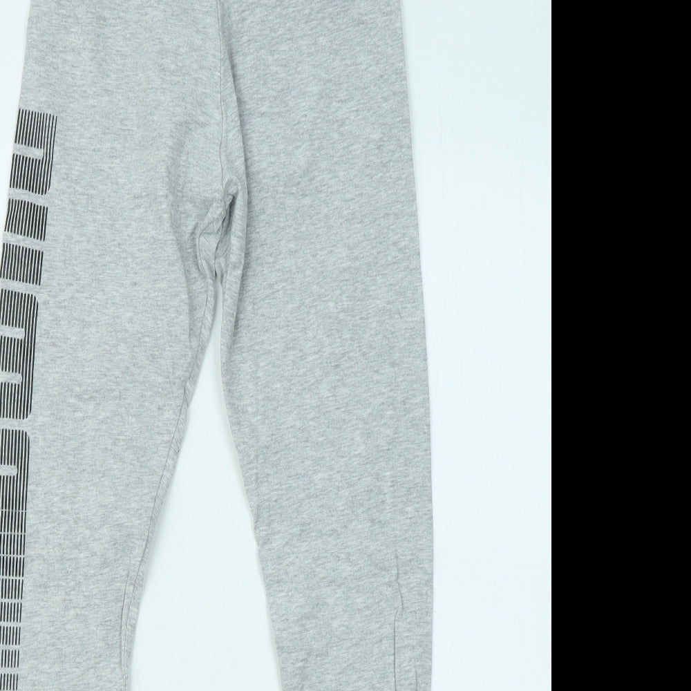 PUMA Womens Grey Cotton Jogger Leggings Size 10 L26 in
