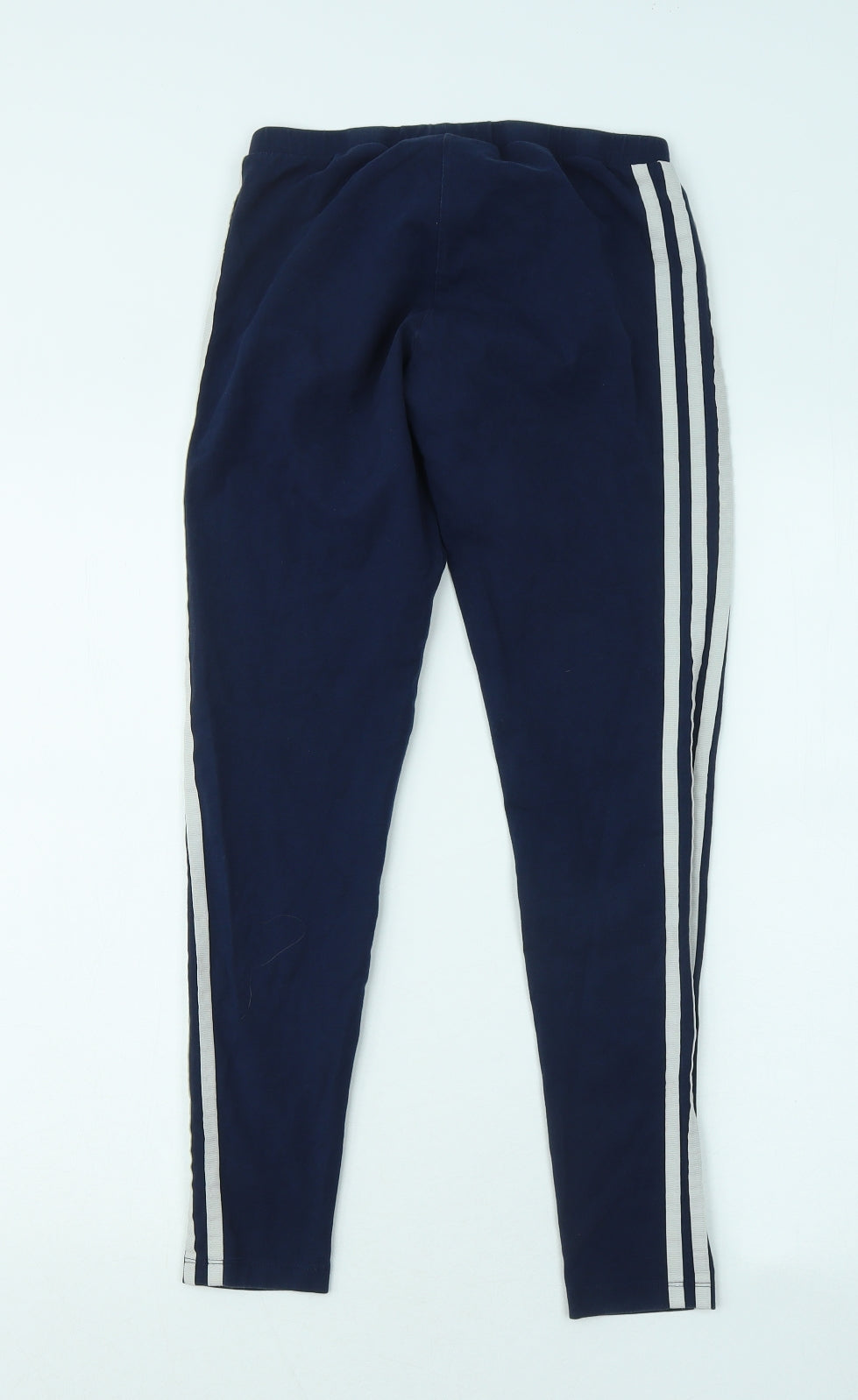 adidas Womens Blue Cotton Jogger Trousers Size 12 L24 in Regular