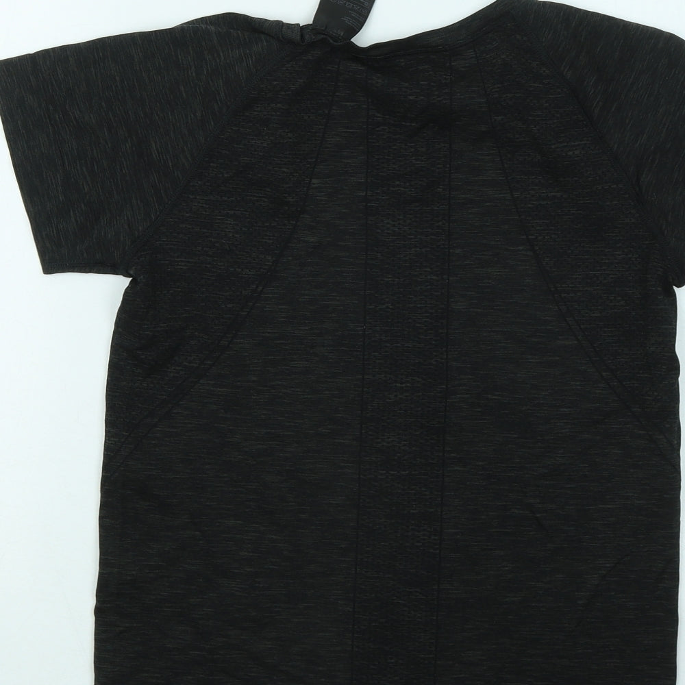 H&M Womens Black Polyester Basic T-Shirt Size M Round Neck