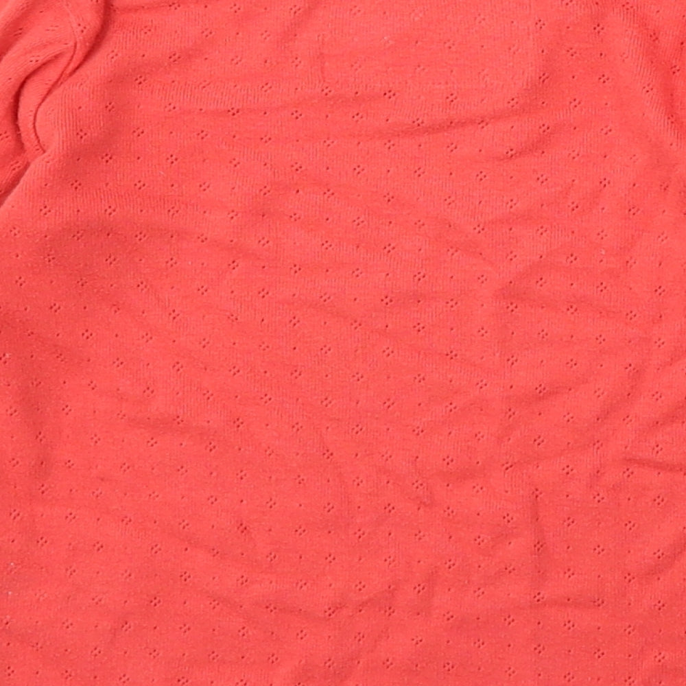 Boden Girls Red Round Neck Cotton Pullover Jumper Size 5-6 Years
