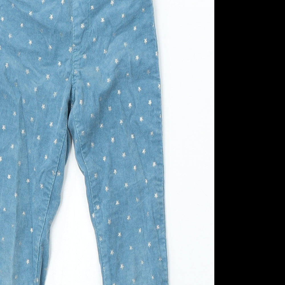H&M Girls Blue Geometric Cotton Skinny Jeans Size 6 Years Regular - Star Print