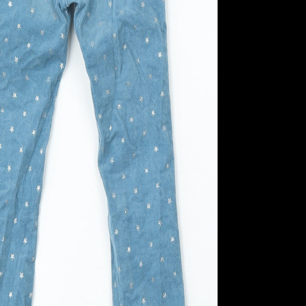 H&M Girls Blue Geometric Cotton Skinny Jeans Size 6 Years Regular - Star Print