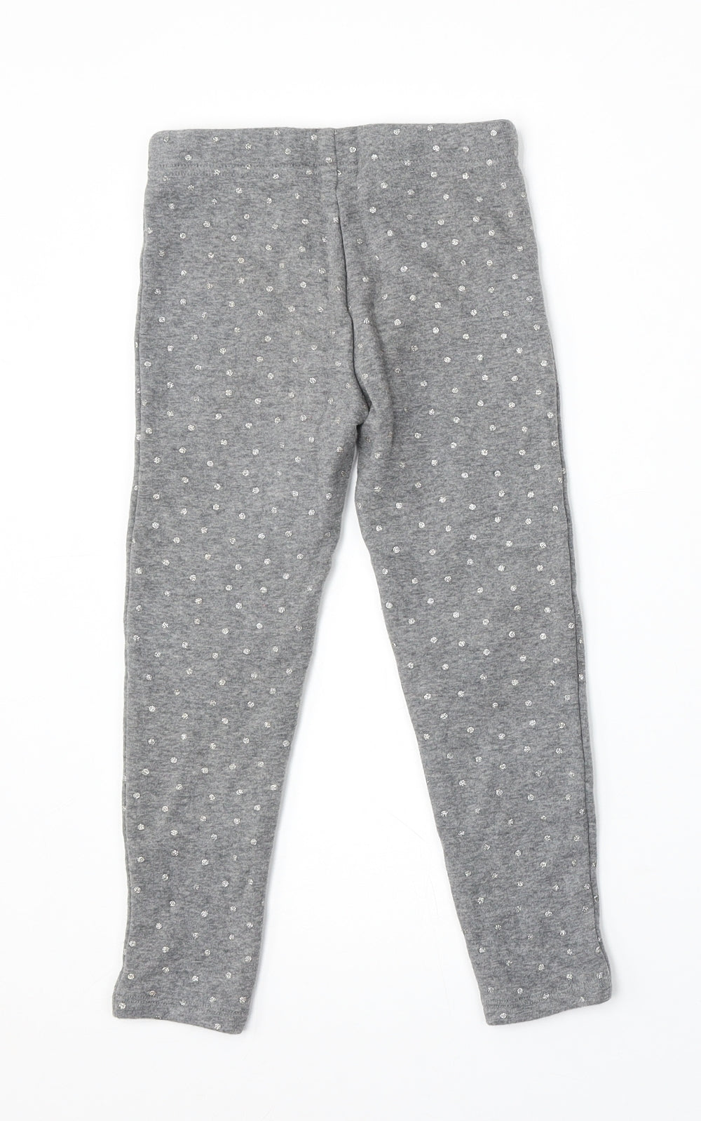 Dunnes Stores Girls Grey Geometric Polyester Jogger Trousers Size 5-6 Years Regular