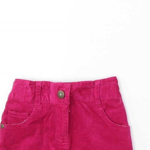 Dunnes Stores Girls Pink Cotton A-Line Skirt Size 5 Years Regular Button