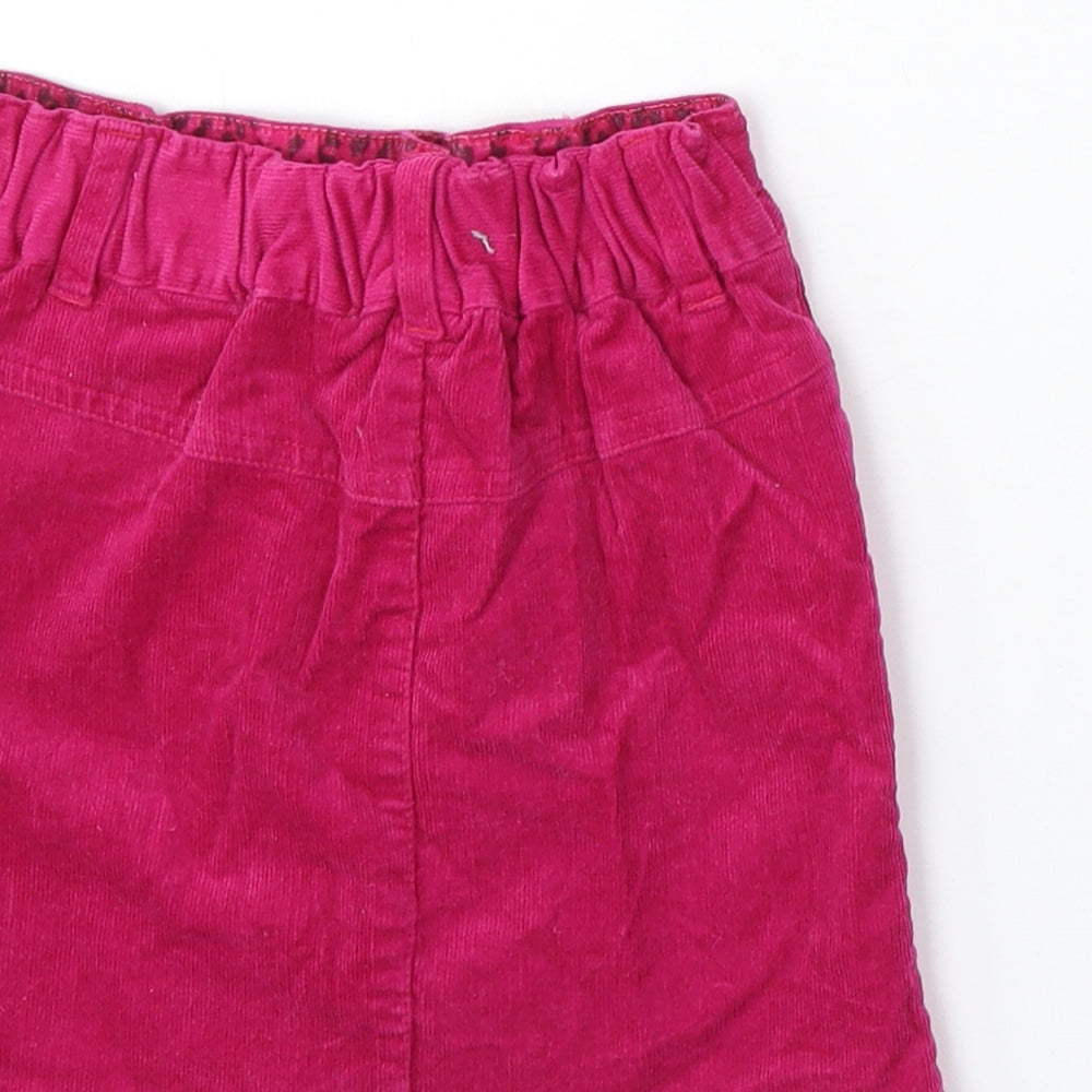 Dunnes Stores Girls Pink Cotton A-Line Skirt Size 5 Years Regular Button
