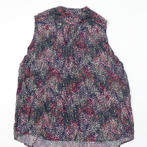 Joules Womens Multicoloured Floral Viscose Basic Blouse Size L V-Neck