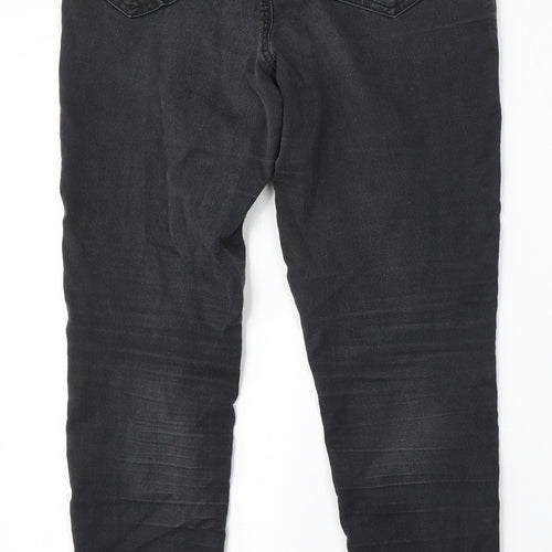 F&F Womens Grey Cotton Jegging Jeans Size 12 L29 in Regular