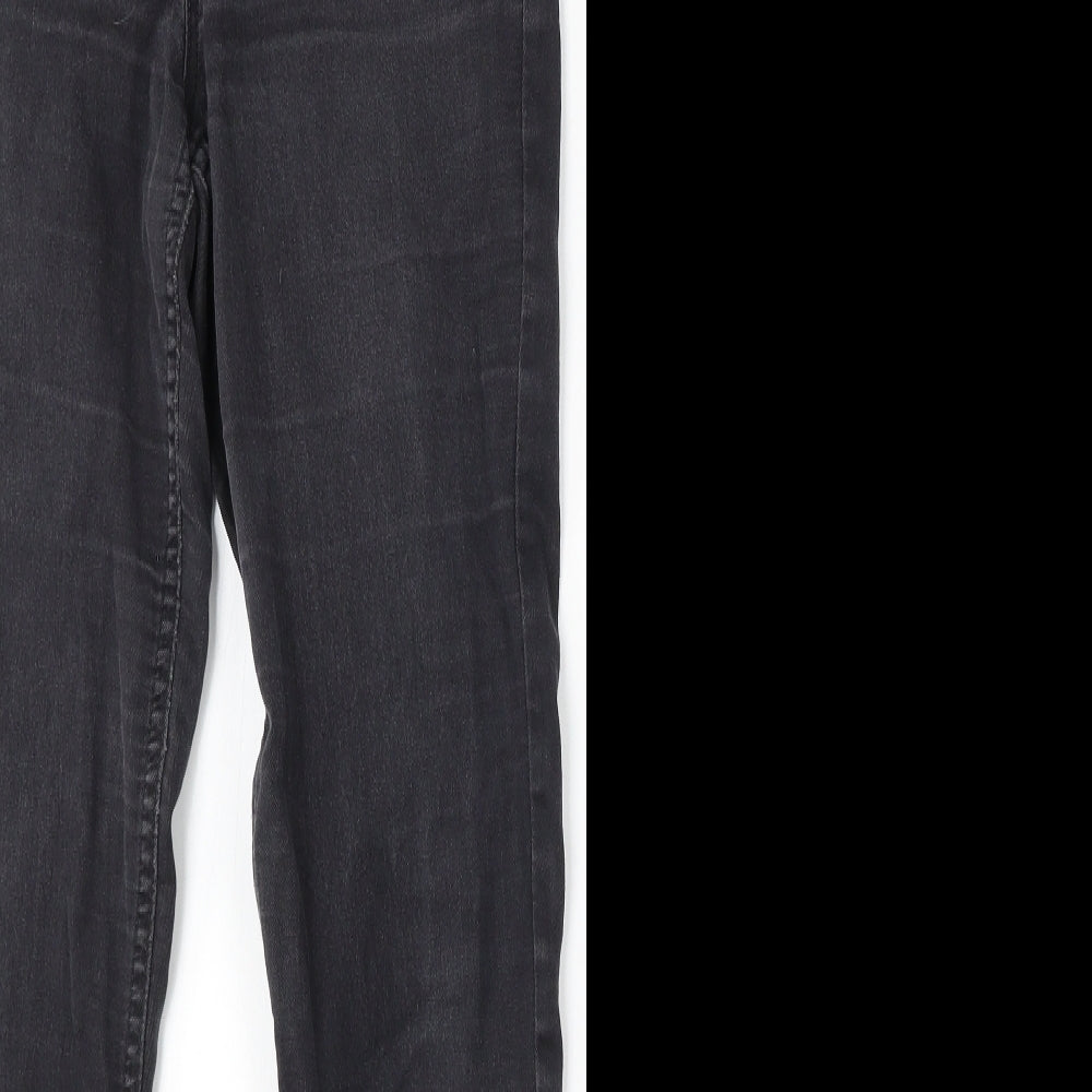 F&F Womens Grey Cotton Jegging Jeans Size 12 L29 in Regular