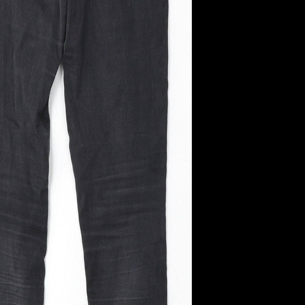 F&F Womens Grey Cotton Jegging Jeans Size 12 L29 in Regular
