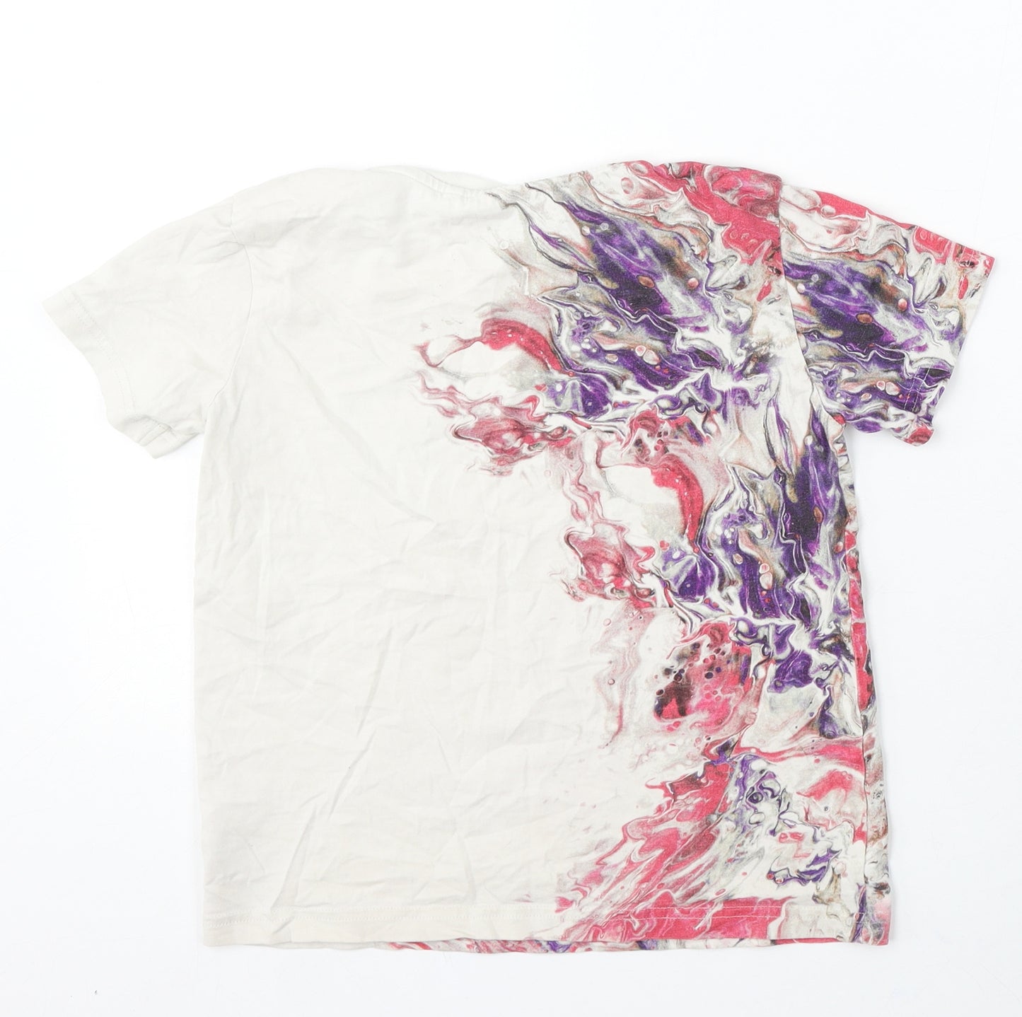 NEXT Boys Multicoloured Geometric Cotton Basic T-Shirt Size 8 Years Round Neck - Gaming