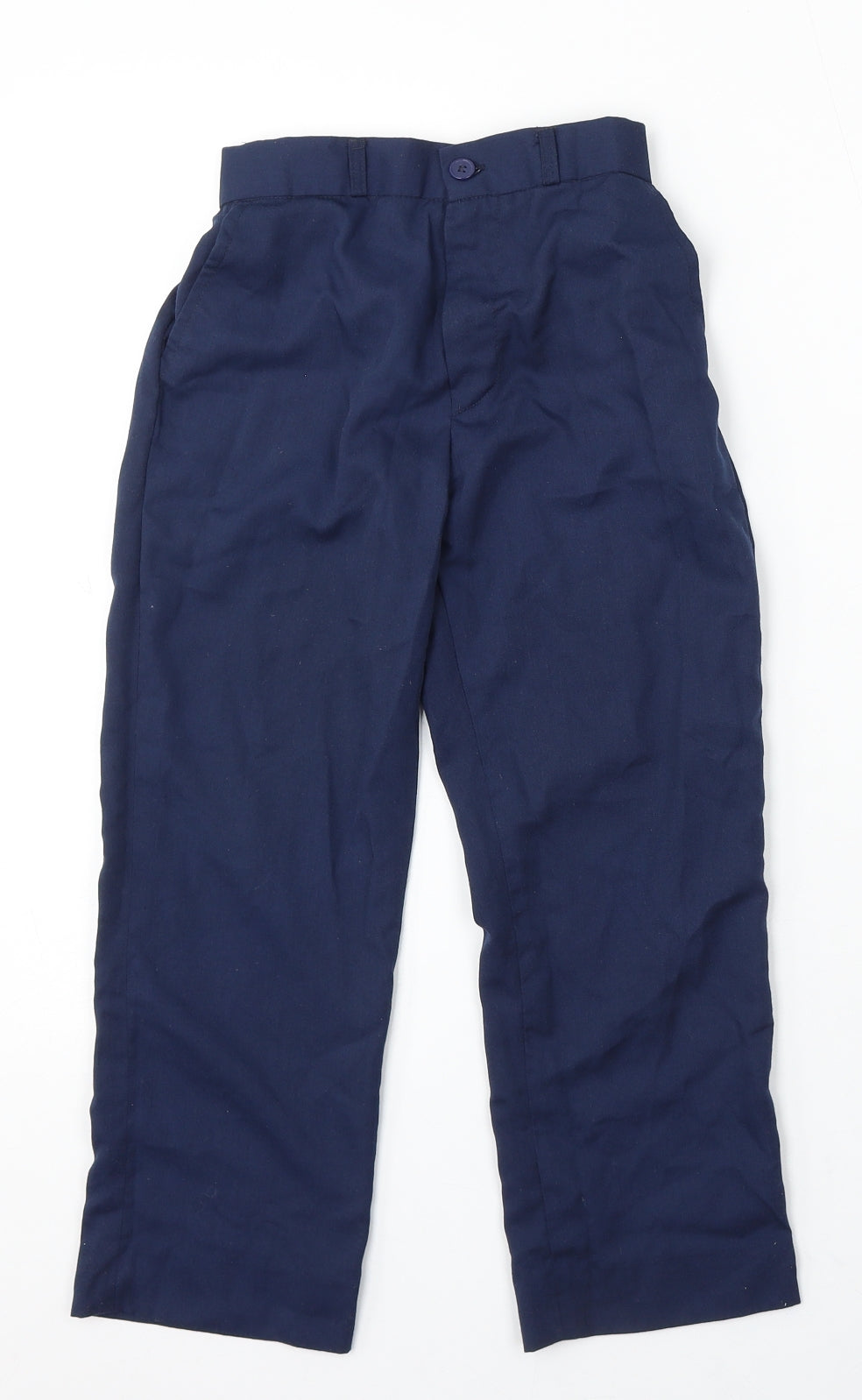 Roasario Boys Blue Polyester Cargo Trousers Size 10 Years Regular Button