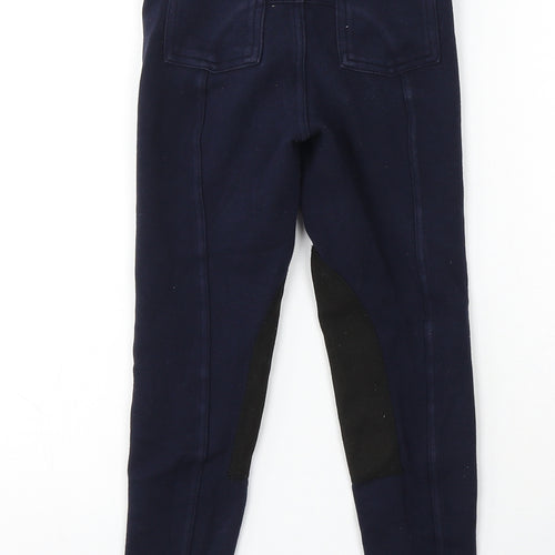 DECATHLON Boys Blue Cotton Jegging Trousers Size 8 Years Regular Snap - Jodphur