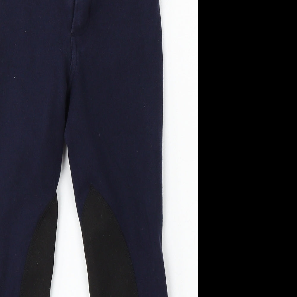 DECATHLON Boys Blue Cotton Jegging Trousers Size 8 Years Regular Snap - Jodphur