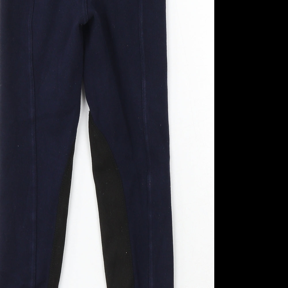 DECATHLON Boys Blue Cotton Jegging Trousers Size 8 Years Regular Snap - Jodphur