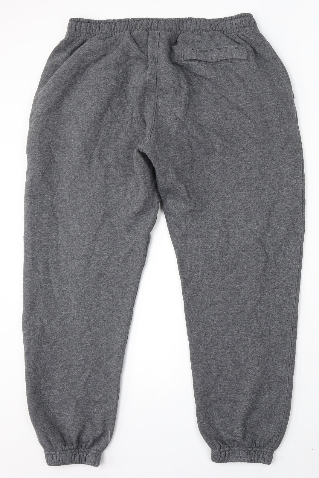 Nike Mens Grey Cotton Jogger Trousers Size XL L31 in Regular Tie