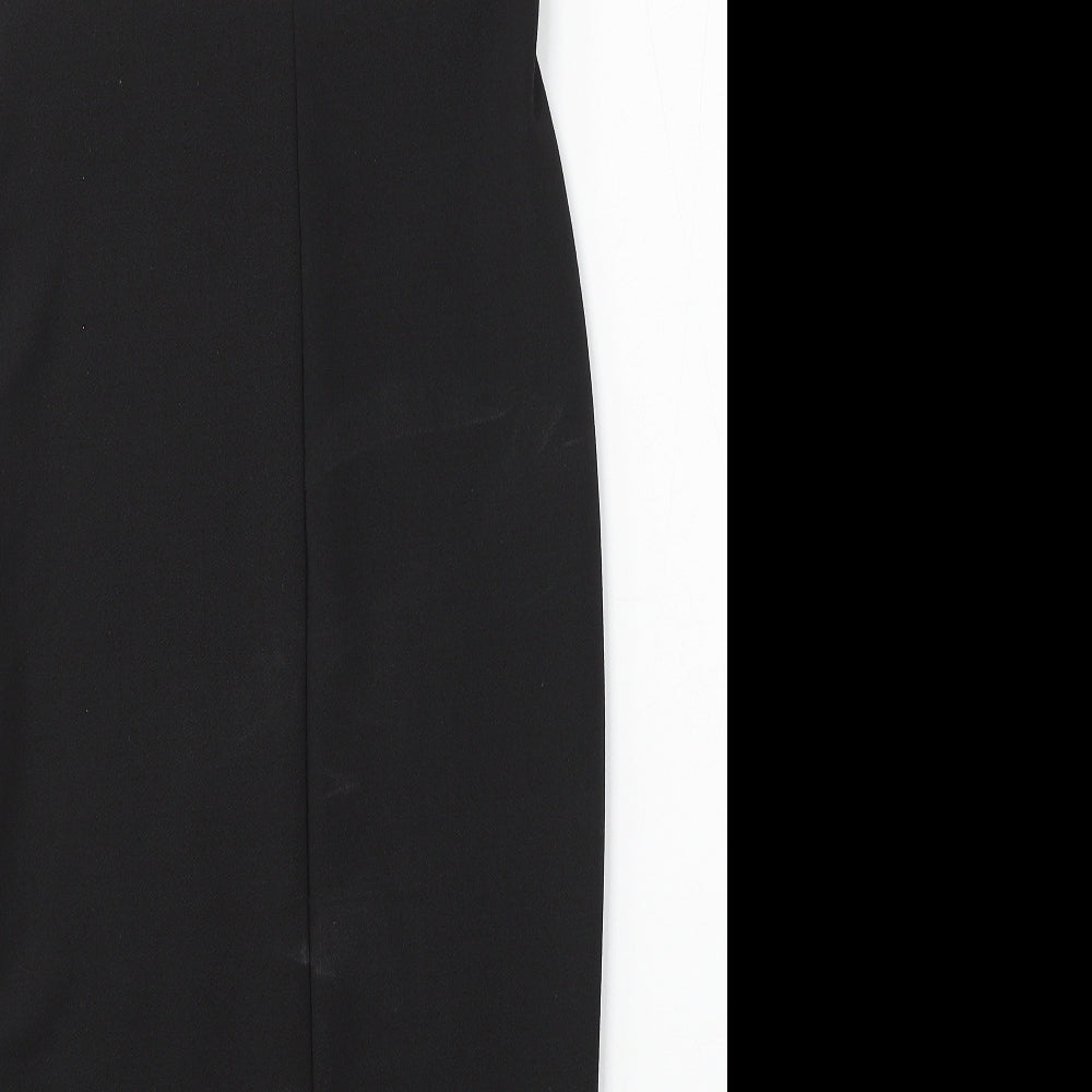 Quiz Womens White Polyester Bodycon Size 10 Round Neck